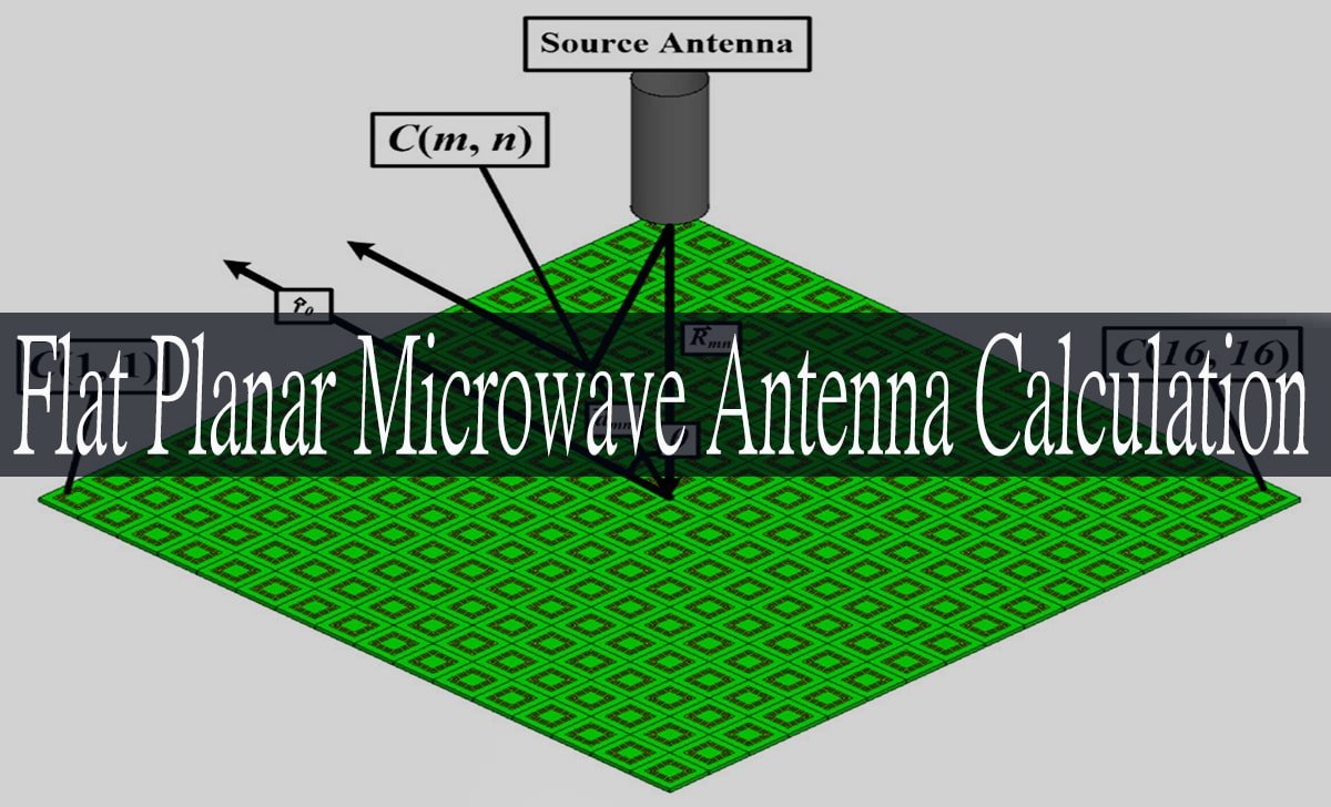 Flat Planar Microwave Antenna Calculation Made Simple