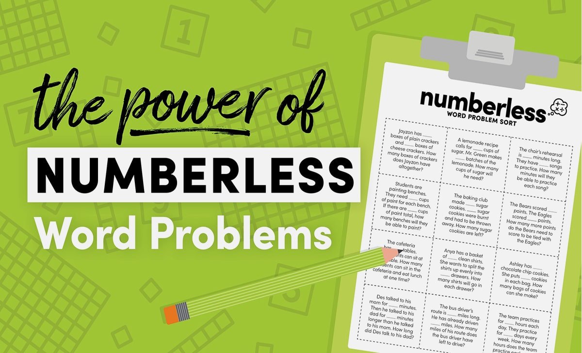 Numberless Word Problems: A Simple Way to Build Math Confidence