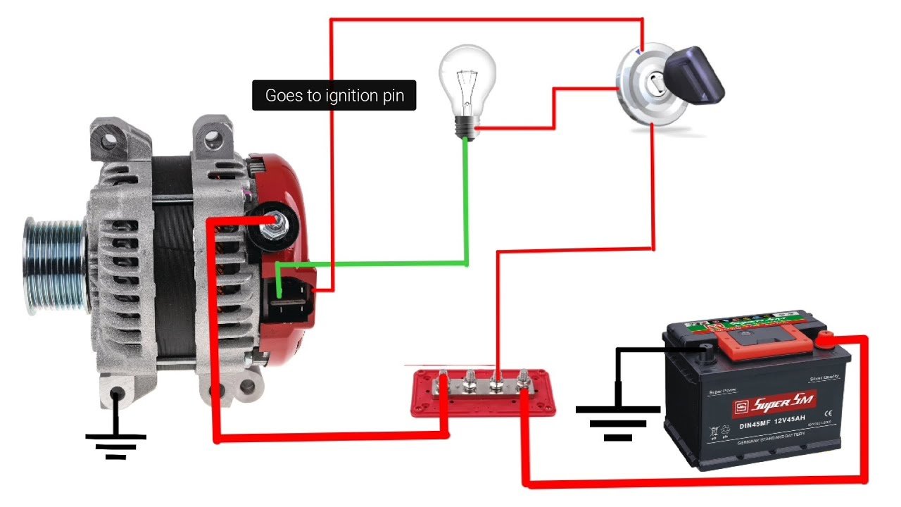 Lm7 4 pin to 1 cable alternator wiring diagram Made Simple