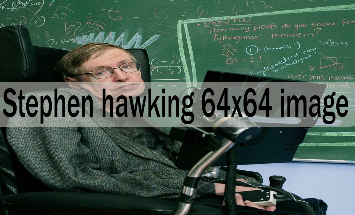Creating a Stephen Hawking 64x64 Image: A Pixel Perfect Tribute