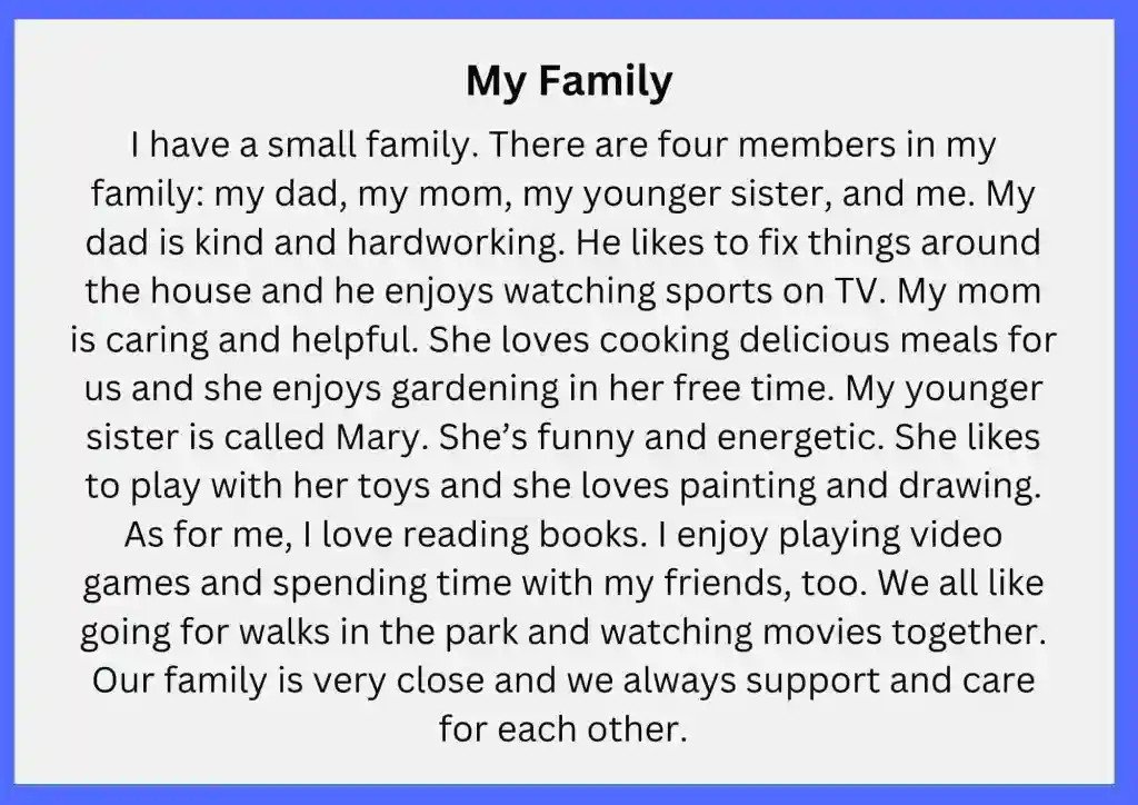 “My Family Paragraph – Easy Examples, Writing Tips, and Guide for Students”